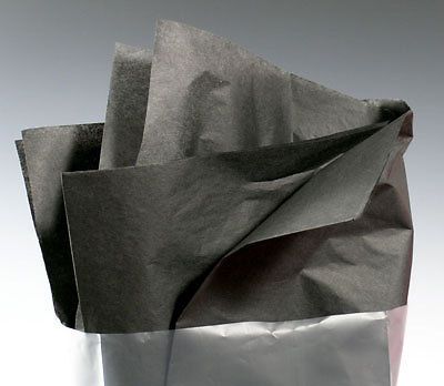 20&#034; x 30&#034; 10 lb. Gift Grade Tissue Paper Sheets - Black (480 Sheets)