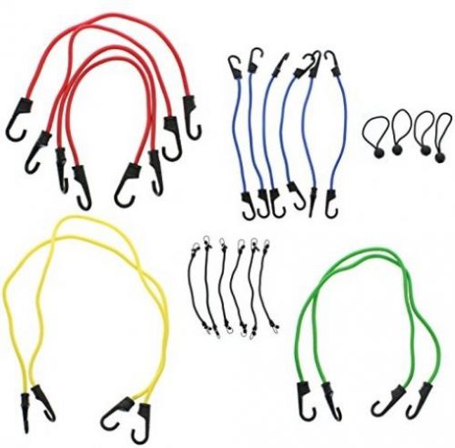 Abn heavy duty assortment bungee cord and canopy ties, 10, 18, 24, 32 and 24 for sale