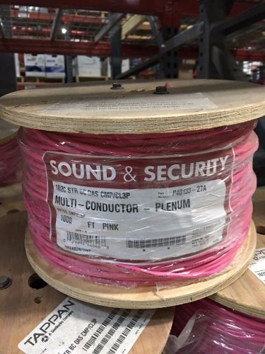 New coleman/cc al-1802c-2-2s12 - 18/2 shielded plenum pink 1000 ft reel for sale