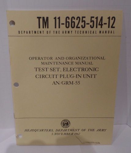 AN/GRM-55 Military Radio Test Set Manual