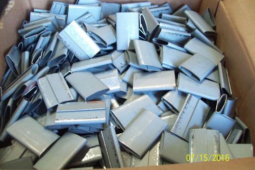 *box of 1000* 1-1/4&#034; heavy duty closed pusher seal for steel strapping 8sg1250p for sale