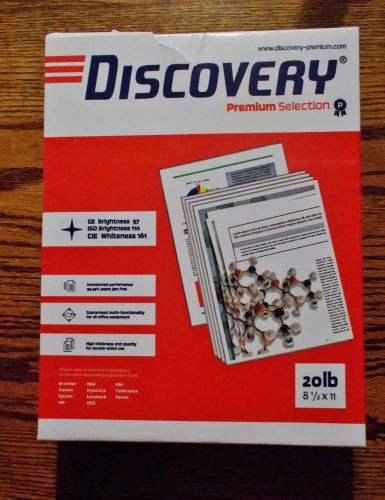 NEW REAM DISCOVERY PREMIUM 20 LB 8 1/2&#034; x 11&#034; COPY PAPER PRINTING MULTIPURPOSE