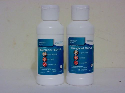 Lot Of 2 - STERIS BactoShield CHG 4% Surgical Scrub - 4 Ounce Bottles Exp 2018
