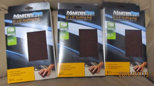 Lot of  6 Master Pro Refinishing 6&#034; x 9&#034; Scuffing Pad...P360...Smoothing...