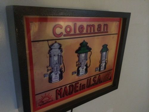 Coleman Camping Lanterns Vintage Style Store Man Cave Advertising Lighted SIgn