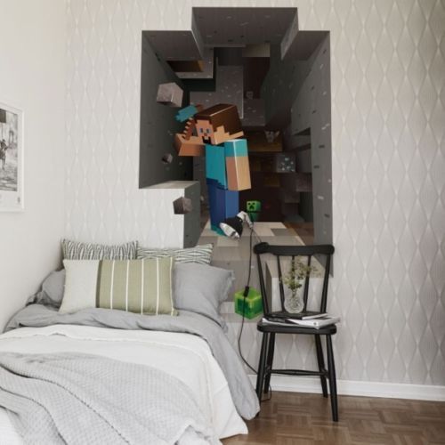 Minecraft 3D wallpaper Wall Stickers home decor