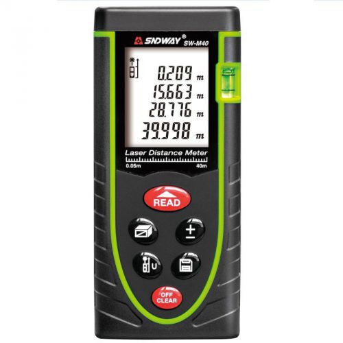 6 Key 40M/131ft/1575in Laser Distance Meter Rangefinder Range Finder Measure New