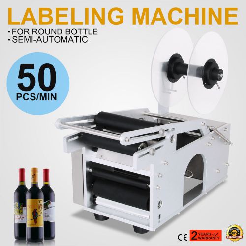 Round Bottle Coding and Labeling Machine with Printer New Labeller MT-50