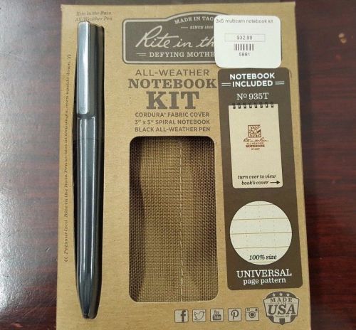 Rite in the Rain 935T-Kit All-Weather Universal Notebook Kit, Tan, 3&#034; x 5&#034;