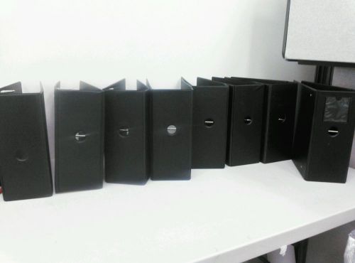 LOT OF 8 - 4 INCH BLACK D RING BINDERS