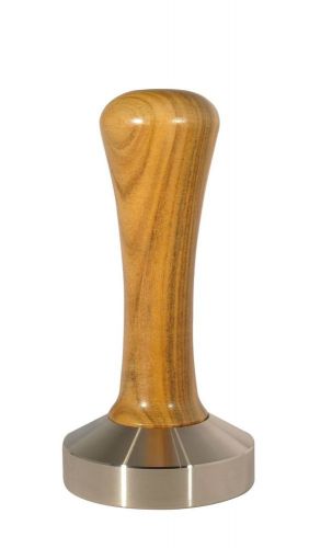 Espresso Tamper 58.4mm Flat Olive Wood Stainless Steel Tamping