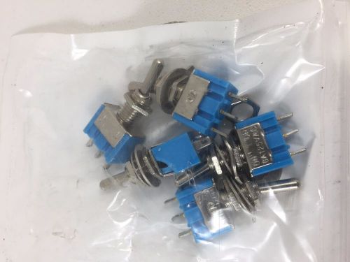 5pcs ac 3a/250v 6a/125v 3 pin spdt on/on 2 way latching toggle switch for sale