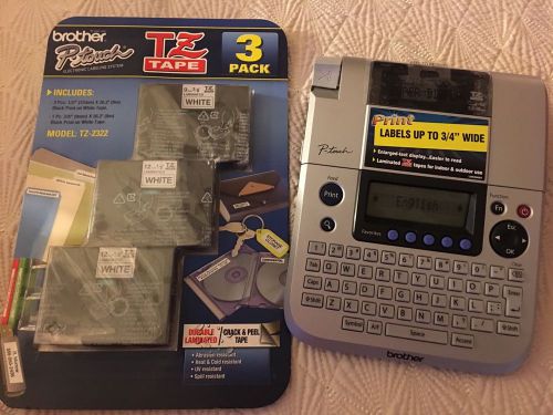 Brother P-Touch Labeling System PT-1830 Battery Operated And TZ Tape Pack LOT