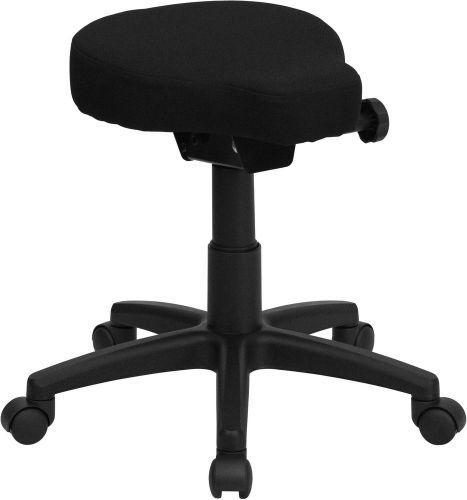 Black saddle lab stool medical doctor dentist exam office chair adjustable for sale