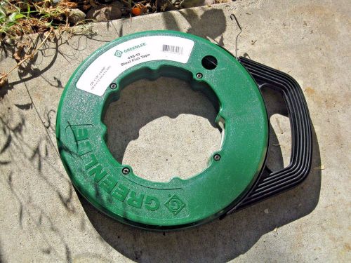 Greenlee 438-10 steel fish tape 125 ft (125&#039; x 1/8&#034;x 0.060&#034;) for sale