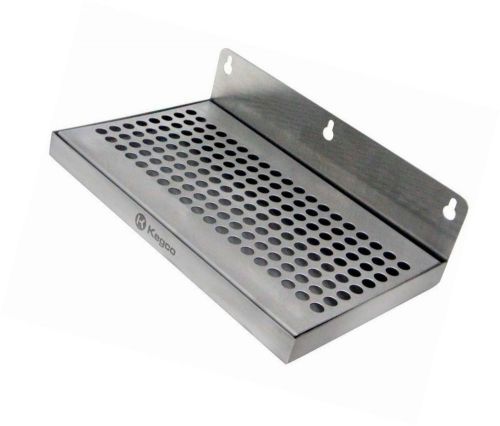 Beer drip tray 10&#034; stainless steel wall mount no drain for sale