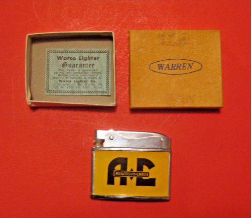 NOS VINTAGE ANDERSON CRANE CONSTRUCTION ADVERTISING LIGHTER MINNEAPOLIS HIBBING