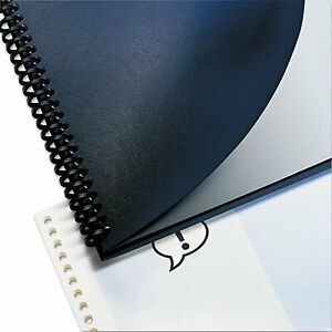 Swingline 2000712 Leather Look Binding System Covers, 11.25 x 8.75, Blac