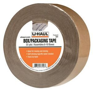 NIP U-Haul Moving Box / Packaging Tape 55Yds / 6-10 Boxes Storage Self Sticking