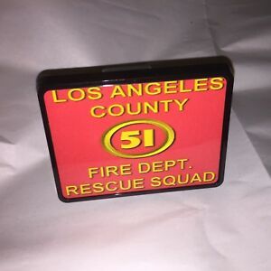 LA County Station 51 fire fighter emergency Rescue Squad Trailer Hitch Cover  A