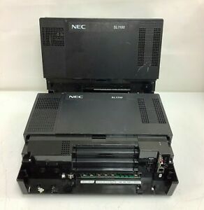 LOT OF 2 NEC SL1100 IP4NA-1228M-B KSU Phone System Box