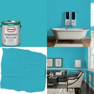 1 Gal. #Hdgb28D Splash Of Teal Semi-Gloss Interior Paint