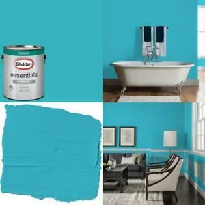 1 Gal. #Hdgb28D Splash Of Teal Semi-Gloss Interior Paint