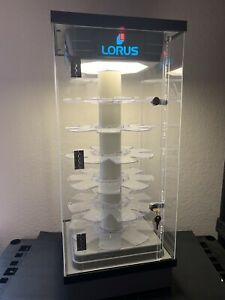 Vintage Rotating Lighted Lorus Watch Display with Keys