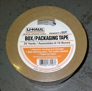 Pack of 2 - U-Haul Moving Box Paper Tape for Packing, Storage Boxes - 55 Yard