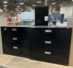  2 Three-drawer Lateral File in Black- Great option for Home Offices
