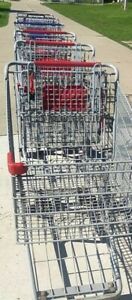 Grocery Store size Shopping Cart Gray Metal cart