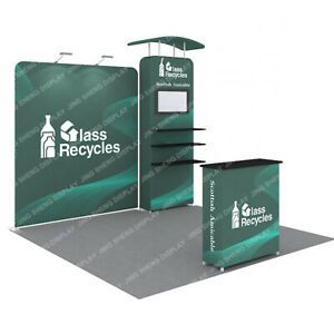 10ft Portable Custom Trade Show Display Booth Expo Exhibition System All Include