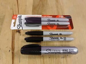 Sharpie Fine Point Permanent Markers (5) Piece (4) Fine Point (1) King Size