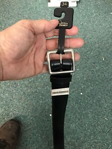 Gould &amp; Goodrich B52-34BR Pant Belt Silver Buckle Black Size 34 Duty Belt 1.75&#034;