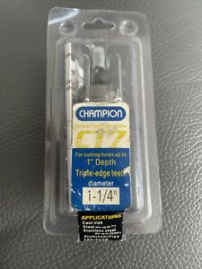CT7-1-1/4, Champion Champion, Carbide Tipped Hole Cutter: 1&#034; Depth of Cut (1 PK)
