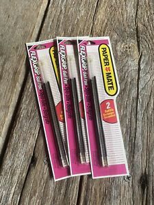 PAPER MATE FLEXGRIP BALL PEN REFILLS 3 TWIN PACKS = 6 MED POINT BLACK  973-24