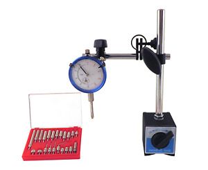 Magnetic Base with Fine Adjustment &amp; SAE Dial Test Indicator &amp; 22 Piece Anvile P