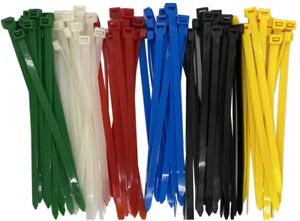 Fancy Vue Cable Zip Ties 8 Inch 120 lb Multicolor 100 PCs, Suitable for Indoor o