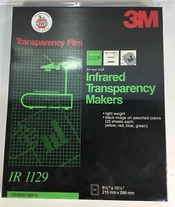 GENUINE 3M IR 1129 INFRARED TRANSPARENCY MAKERS BLACK IMAGE -- ASSORTED COLORS.