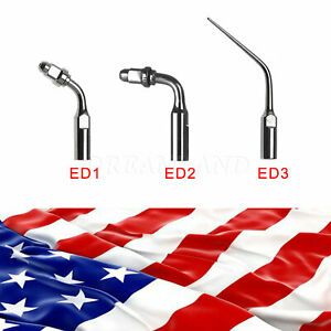 5-20* Dental Endo Ultrasonic Scaler Cavitron Tip ED1 ED2 ED3 Fit DTE SATELEC DEK