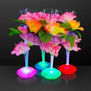 Fiber Optic LED Flower Centerpieces (Set of 12) Light Up Centerpieces for