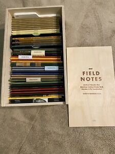 Collection of Field Notes Singles In Field Notes Archival Box