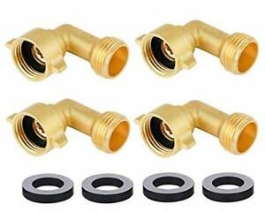 Hose Elbow Garden Hose Elbow Garden Hose RV Adapter 3/4&#034; GHT Garden Hose 4Pcs