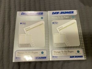 2 PACKS DAY RUNNER 480-232 THINGS TO DO PAGES REFILL 30 SHEETS PER 5 1/2 x 8 1/2