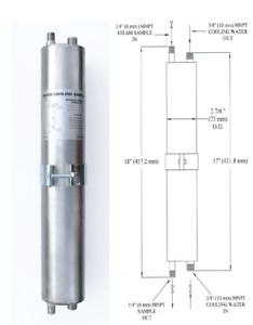 Boiler Water Sample Cooler SC-316 (SC316), Stainless Steel , 3500 psi