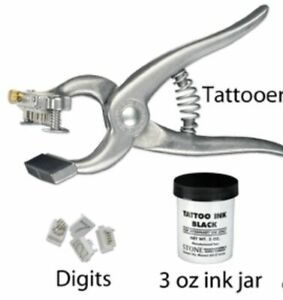 STONE Tattoo Kit 3/8&#034; Ear Release 2515 Permanent Livestock Identification