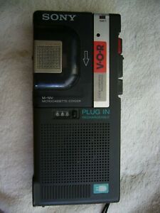 Sony M-19V Microcassette Recorder Cassette microphone VOR Plug-in Rechargeable