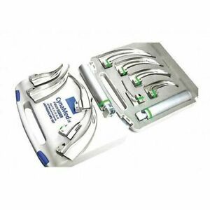 SURGICAL DESIGN SDZR-0037 Premium Fiber Optic Mac Laryngoscope Set