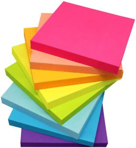 Post It Sticky Notes 3X3 For Office Supplies Assorted Cute Multicolor Holder Pop