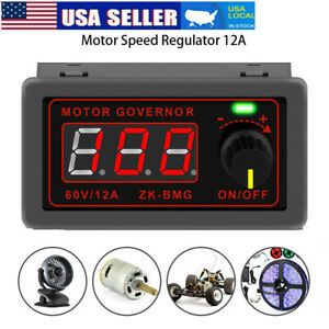 12V 24V 60V Voltage Regulator DC Motor Speed Controller PWM 500W LED Display 12A